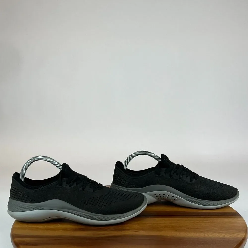Mens Crocs Literide 360 Black Rubber‎ Mesh Casual Sneakers Shoes Size 7 M GUC
